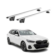 Barres de toit transversales pour BMW Série 5 G61 Break 2024-2026 Alu Gris ABE