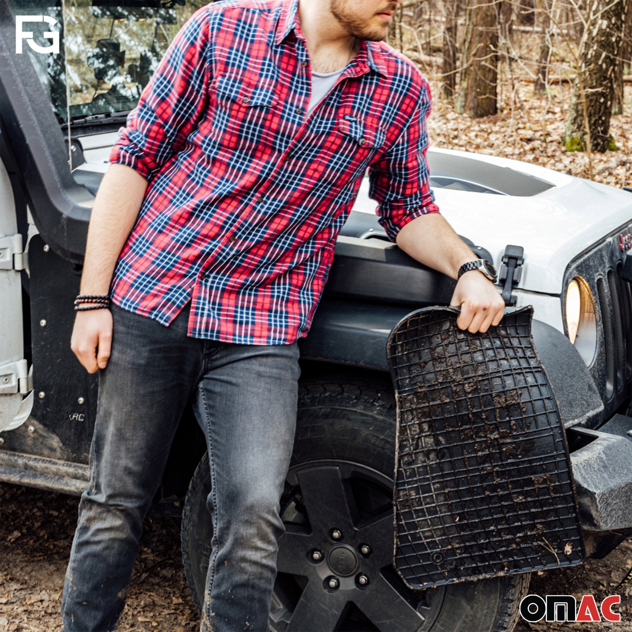 OMAC Tapis de sol pour Audi A8 D3 Standart 2002-2009 Noir en caoutchouc