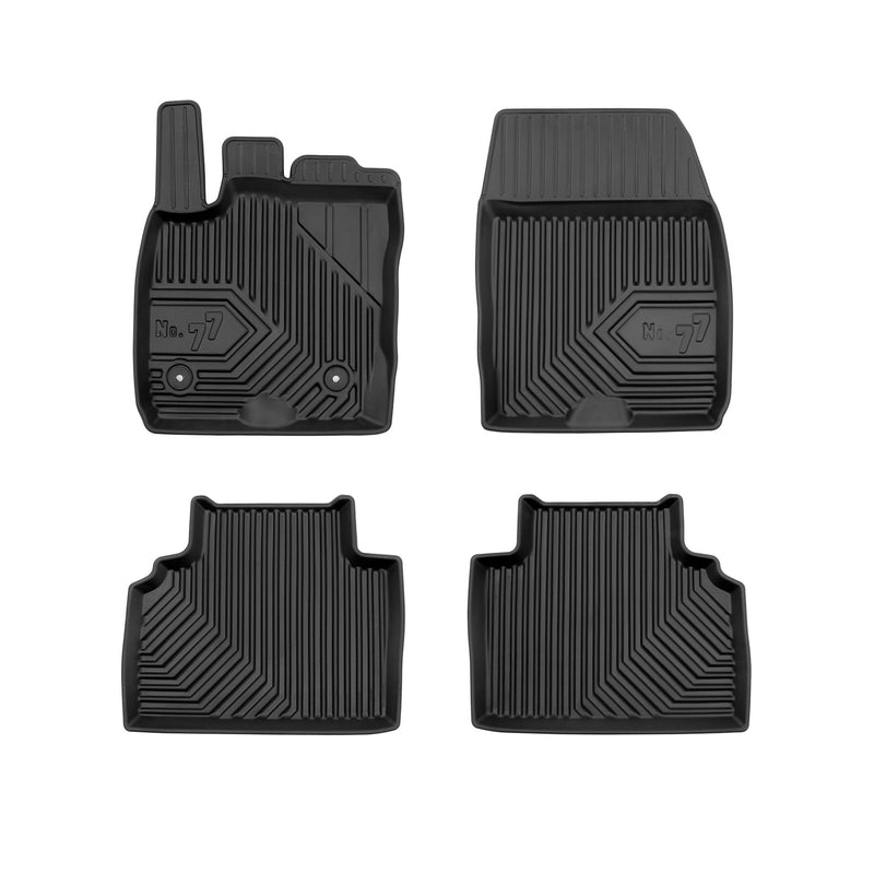 Tapis de Sol de Voiture No.77 pour Ford Tourneo Courier 2014-2023 TPE Noir 4Pcs