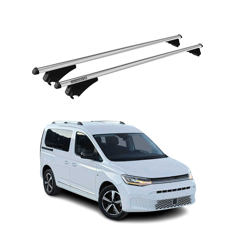 Tiger Barres De Toit Transversales pour VW Caddy 2021-2025 Aluminium Gris 2x