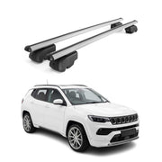 Barres de toit Transversales pour Jeep Compass III 2025-2026 Aluminium Gris 2Pcs