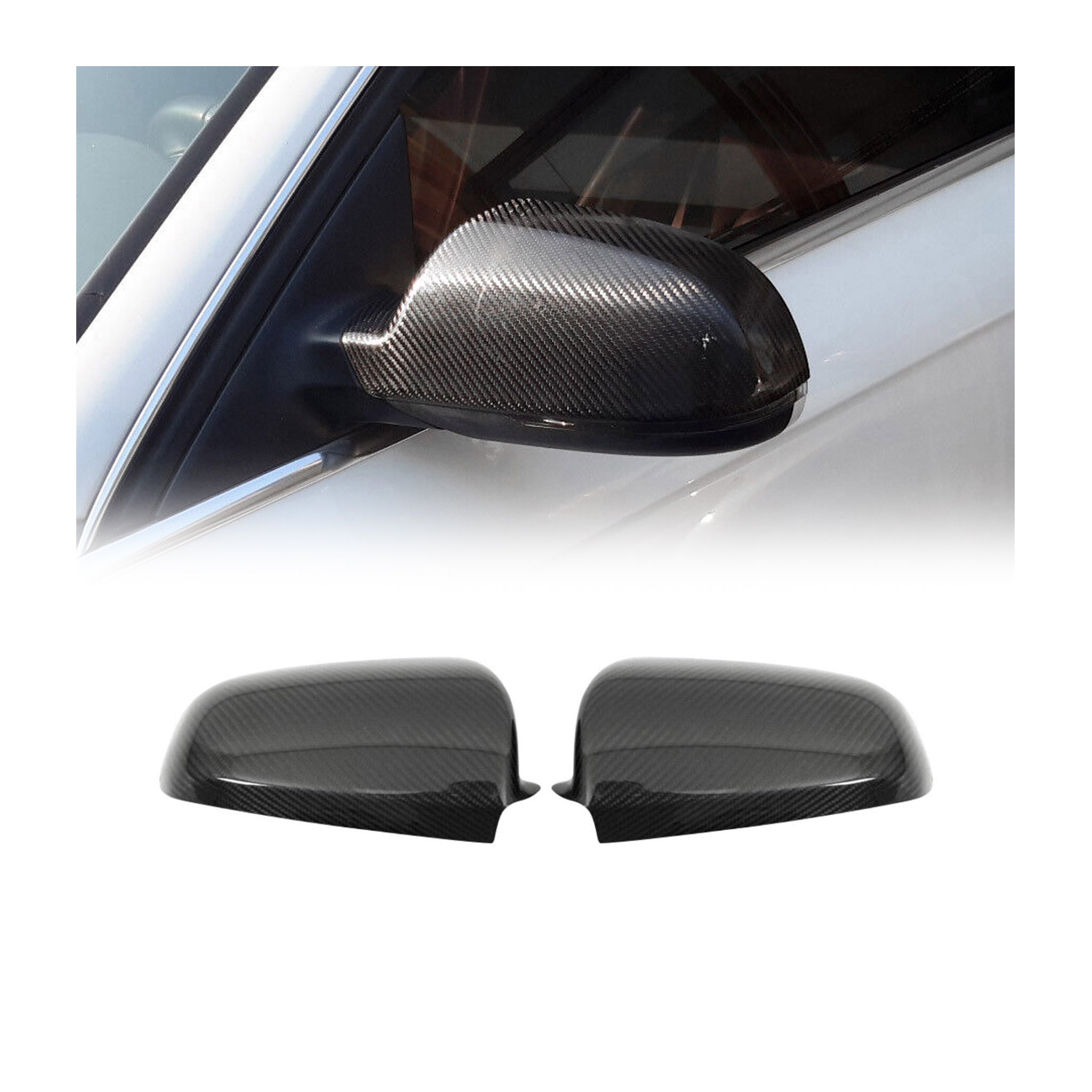 Coques de rétroviseurs pour Audi A3 8P Sportback Berline Cabrio 2009-13 Carbone