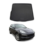 Tapis de Coffre pour Porsche Cayenne 2010-2016 en caoutchouc TPE 3D Noir 1Pcs