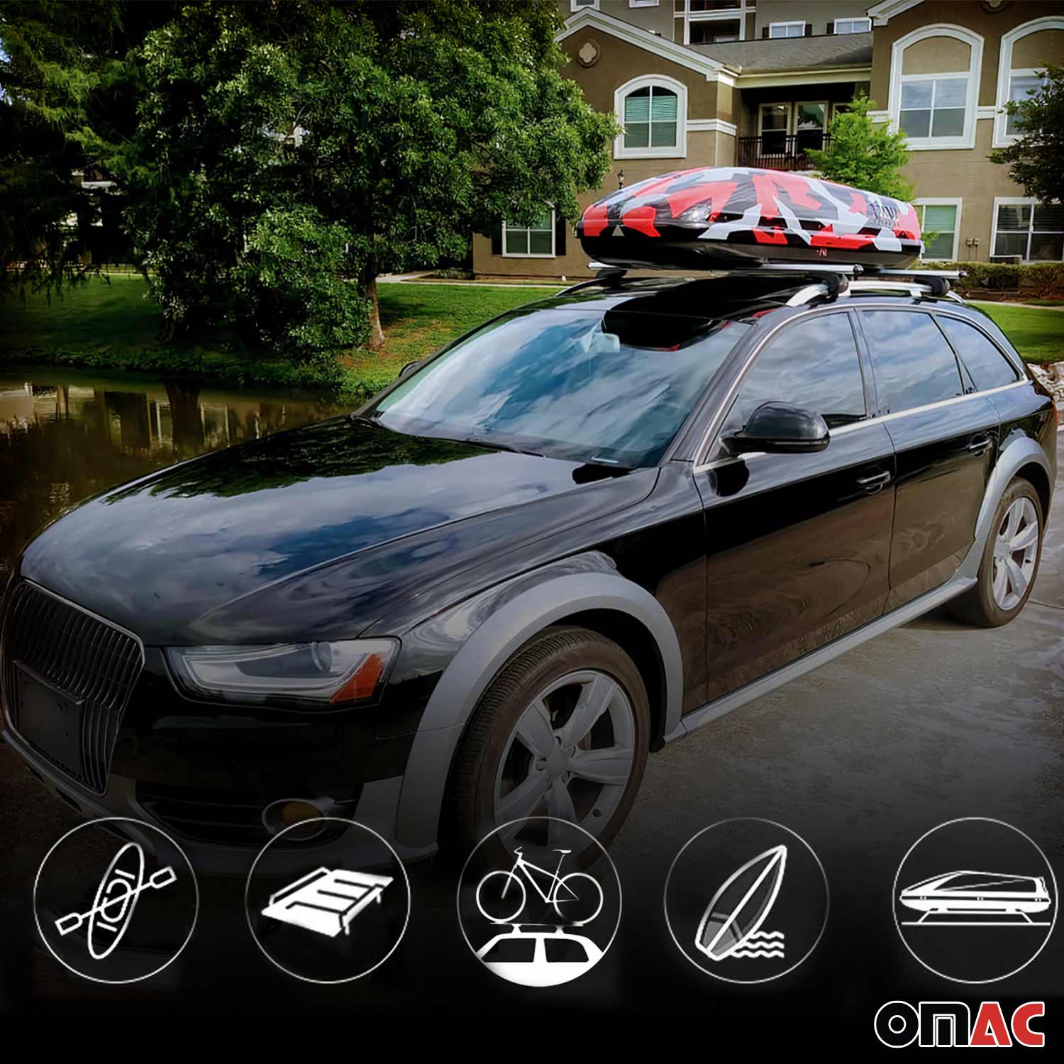Barres de toit Transversales pour Tata Indigo I Break 2002-2009 Aluminium Noir