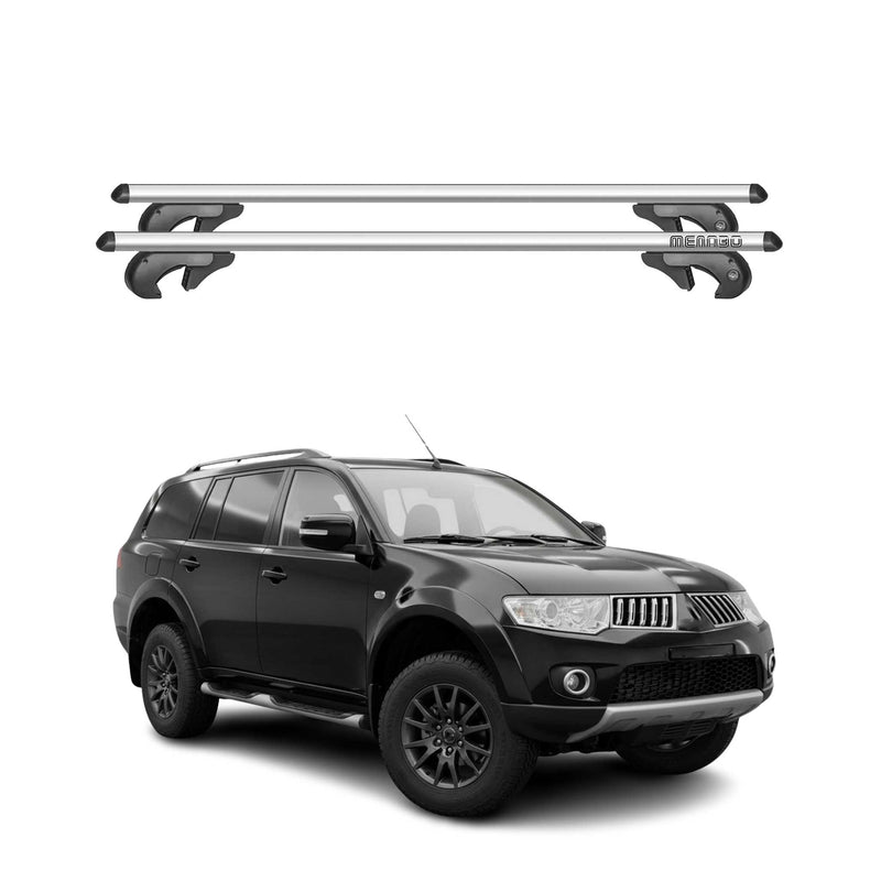 Barres de toit pour Mitsubishi Pajero Sport 1999-2008 90kg Aluminium Gris 2x