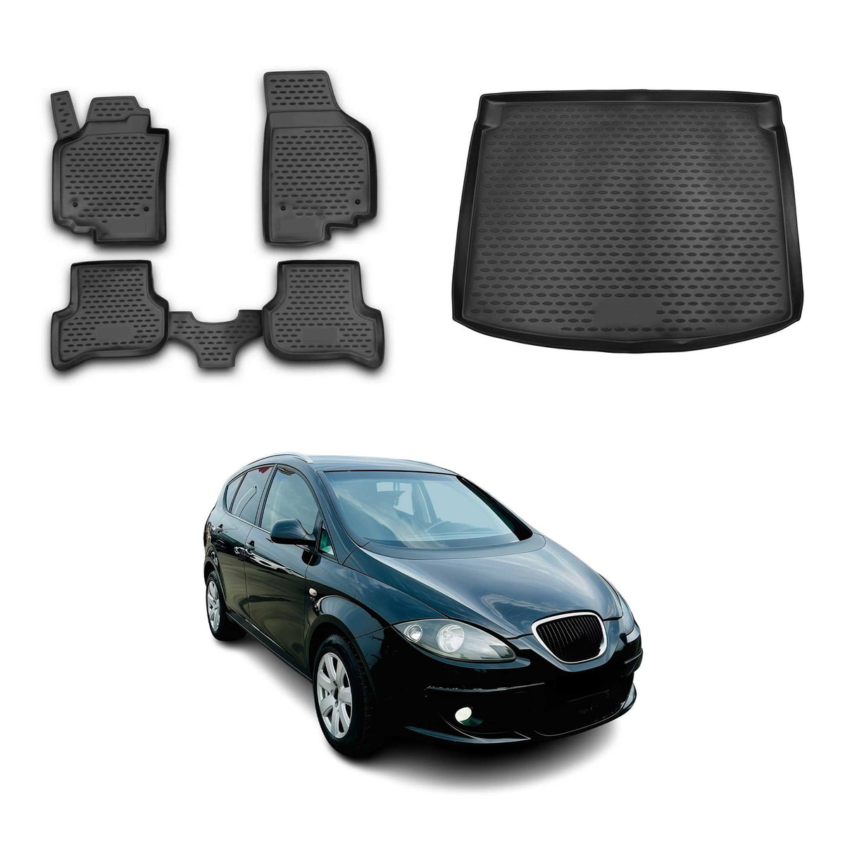 OMAC Kit Tapis de Sol et Coffre pour Seat Altea 2004-2009 Pre-FL