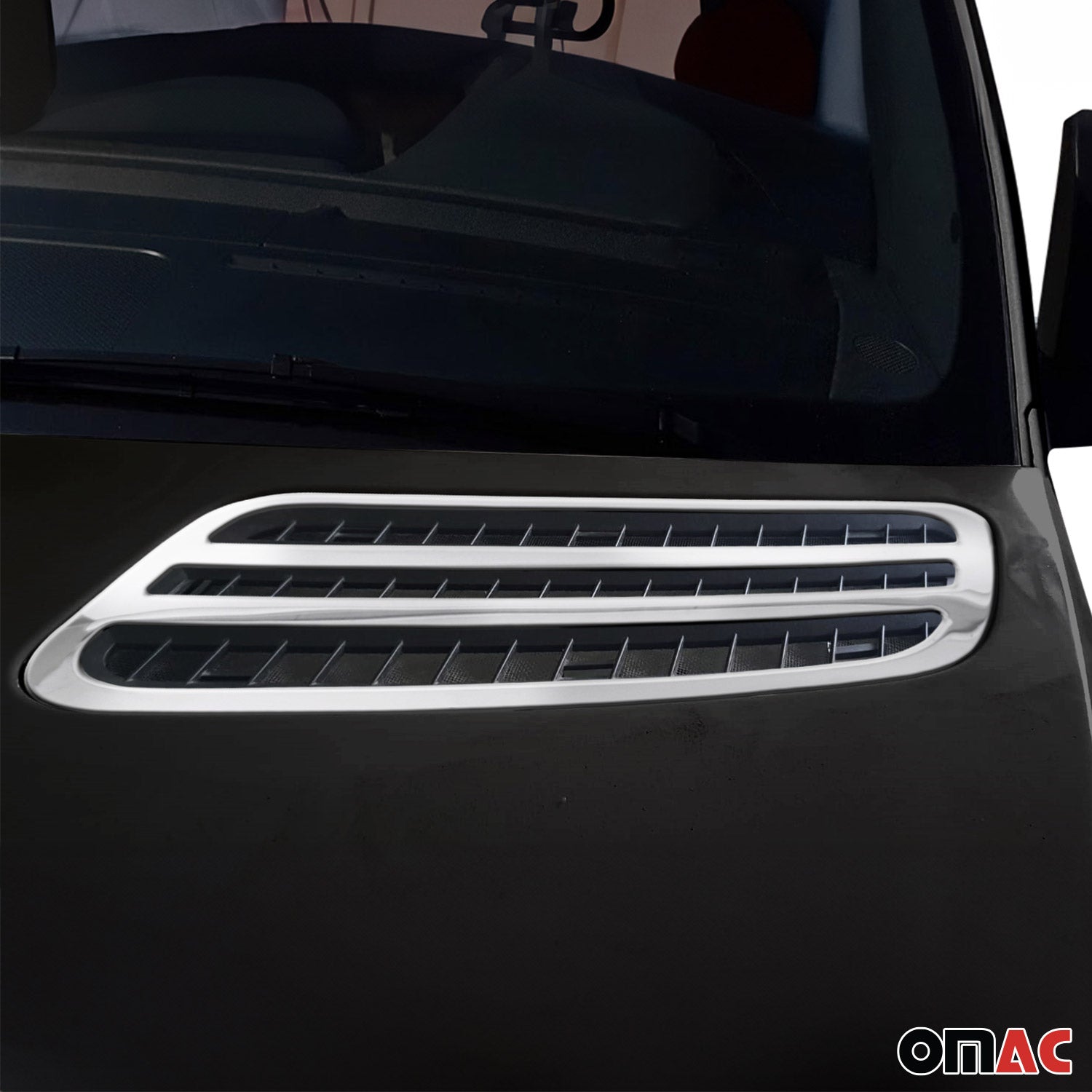 Écopes de Capot pour Mercedes Sprinter 2018-2025 Chromé 2Pcs