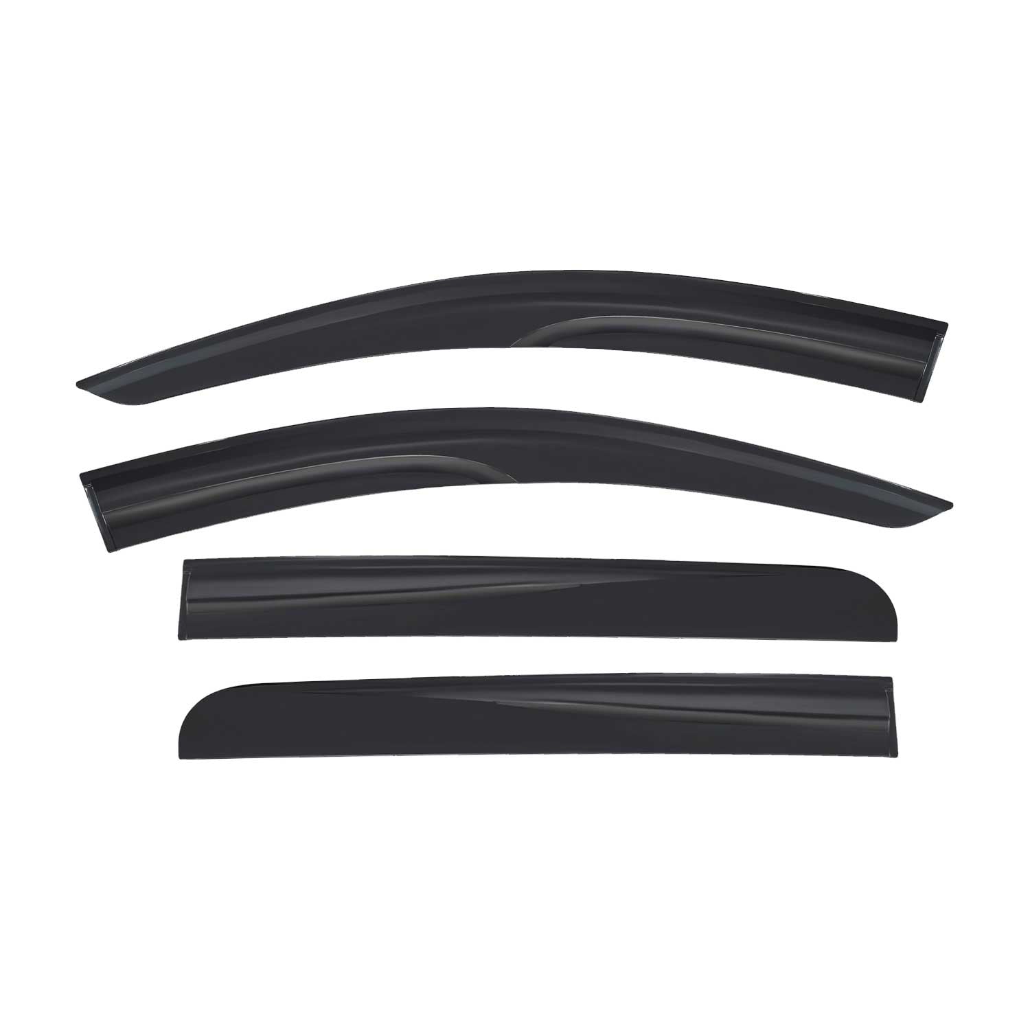 Déflecteurs De Vent Pluie D'air pour Fiat Fullback 2015-2020 4x Acrylique Noir