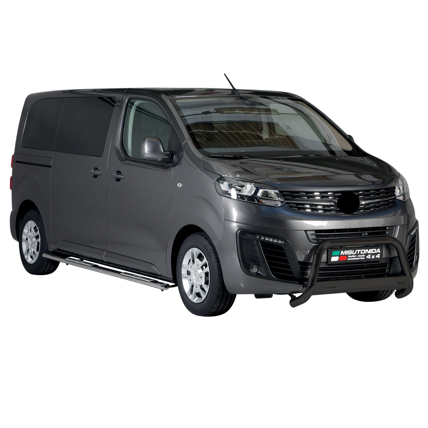 Pare-buffle Avant pour Opel Zafira Life 2019-2026 63mm en Acier Inoxydable Noir