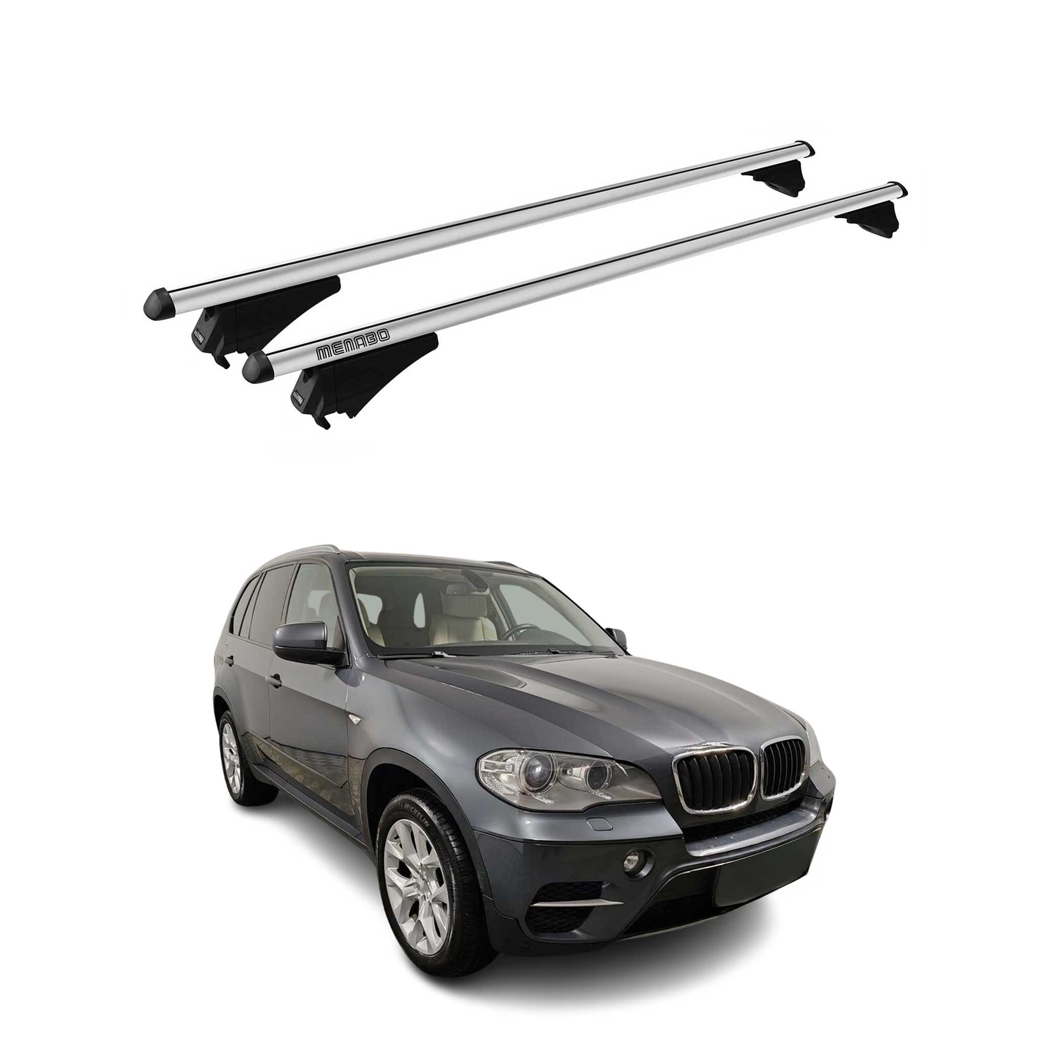 Tiger Barres de toit transversales pour BMW X5 E70 2010-2013 Gris