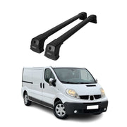 Barres de toit transversales pour Renault Trafic II 2001-2014 Aluminium Noir 2x