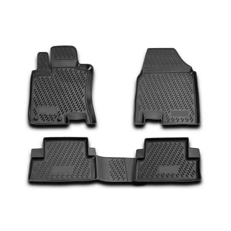 Tapis de sol pour Nissan Qashqai J10 2006-2014 en caoutchouc TPE 3D Noir 4Pcs