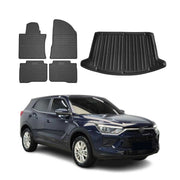 Kit Tapis de sol et coffre pour Ssangyong Korando 2019-2026 TPE Noir