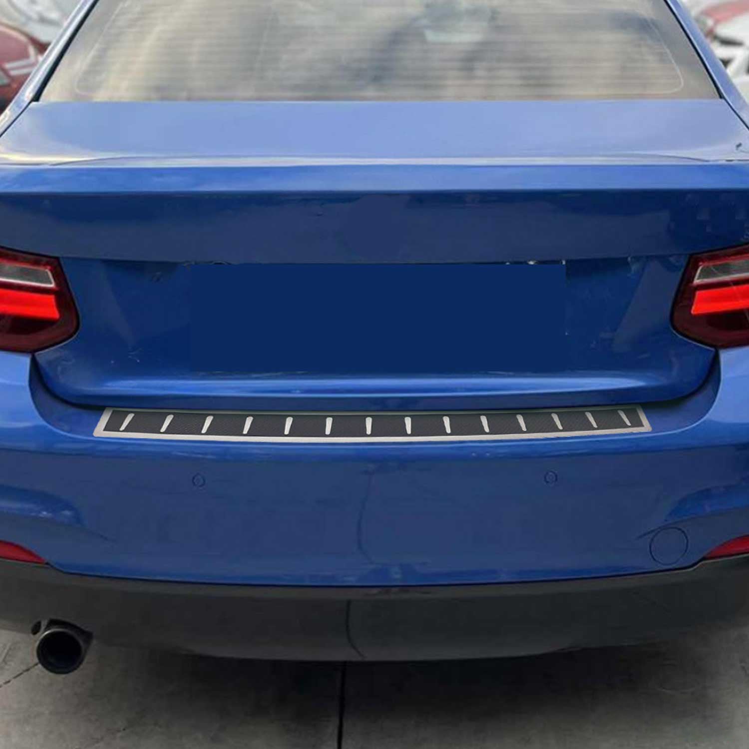 Protection seuil de pare-chocs pour BMW Série 2 Coupé Cabrio 14-21 inox&carbone