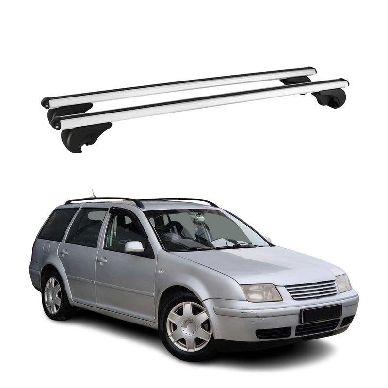 Barres de toit Transversales pour VW Bora Variant 1999-2005 Aluminium Argent