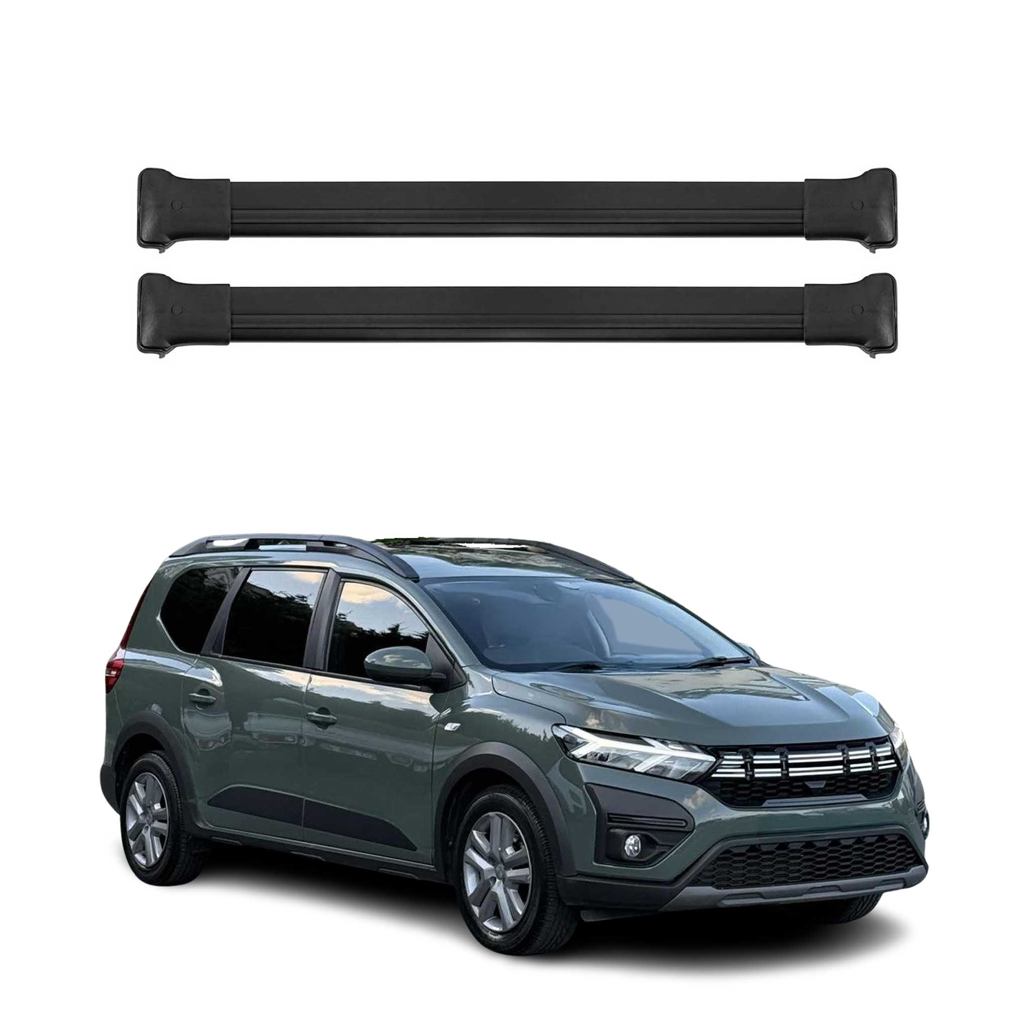 Barres de toit transversales pour Dacia Jogger 2022-2026 Aluminium Noir 2Pcs