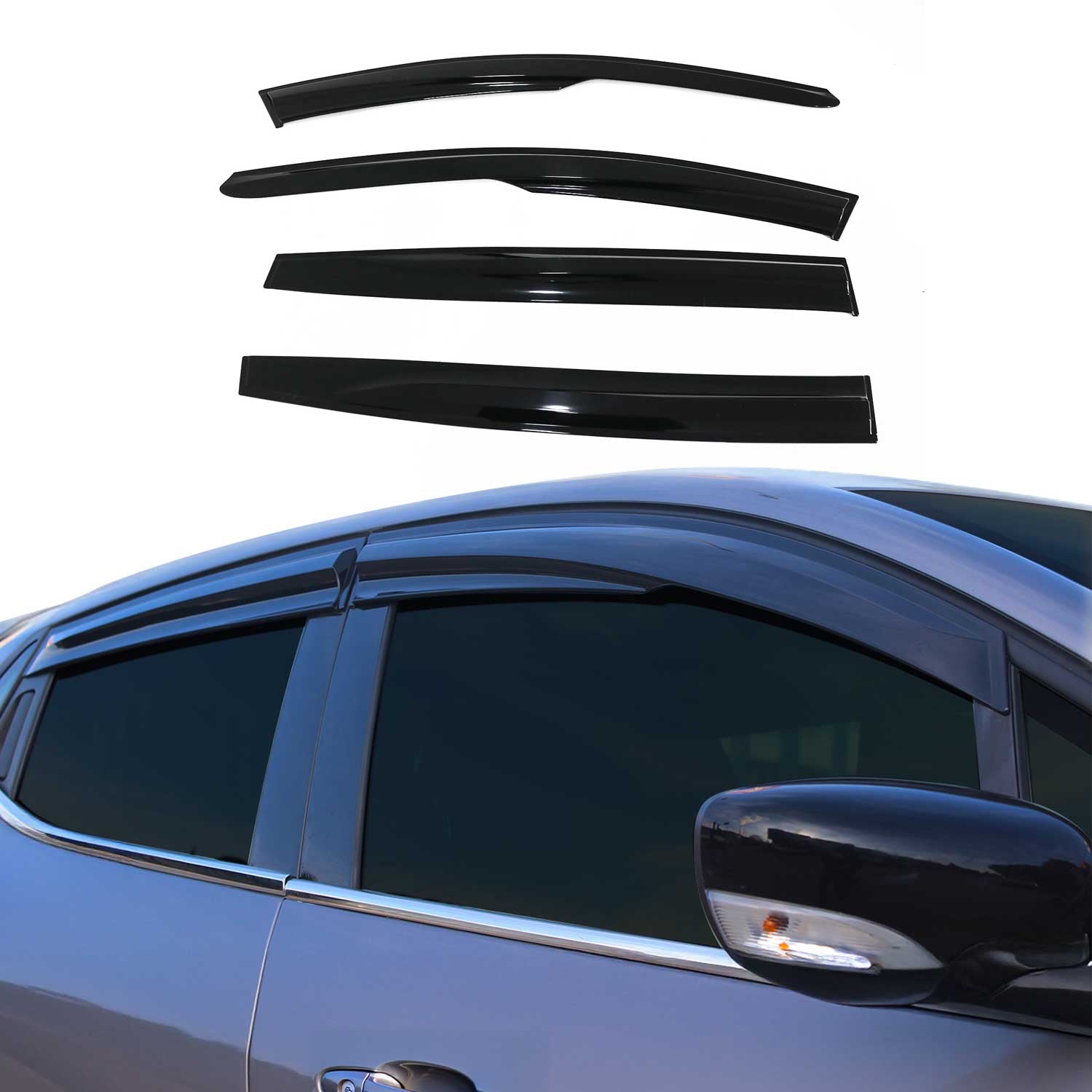 Déflecteurs De Vent Pluie D'air pour Dacia Sandero 2021-2025 Acrylique 4 Pcs