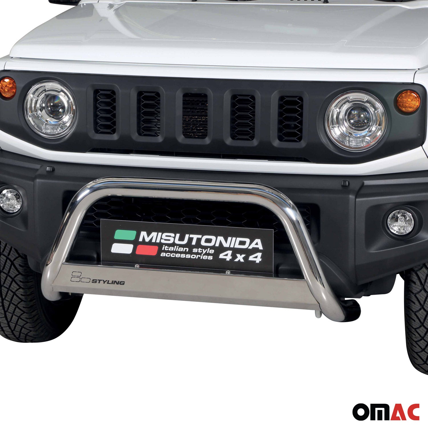 Pare-buffle Avant pour Suzuki Jimny 2018-2026 63 mm en Acier Gris