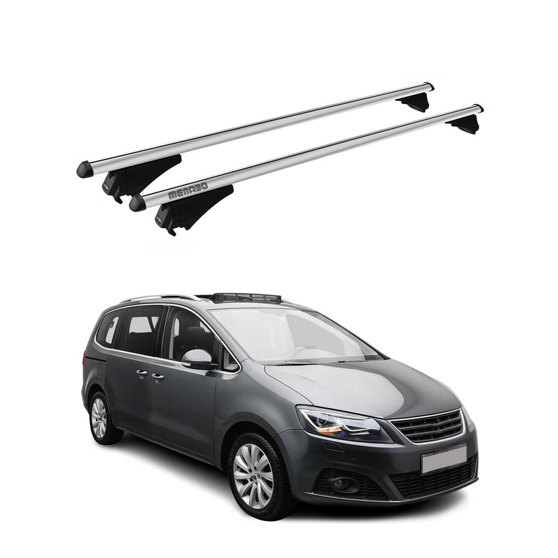Tiger Barres de toit transversales pour Seat Alhambra 2015-2025 Gris
