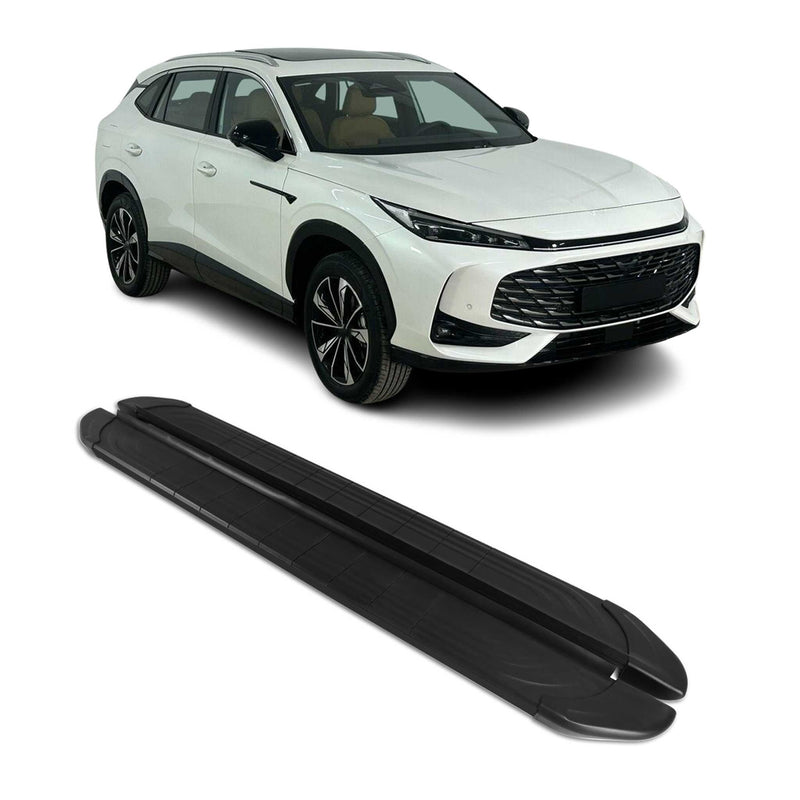 2024-2025 MG HS II Marchepieds Latéraux pédale Noir Aluminium 2Pcs