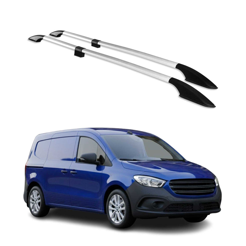 Barres de toit longitudinales pour Mercedes Citan 2021-2025 Aluminium Gray 4 Pcs