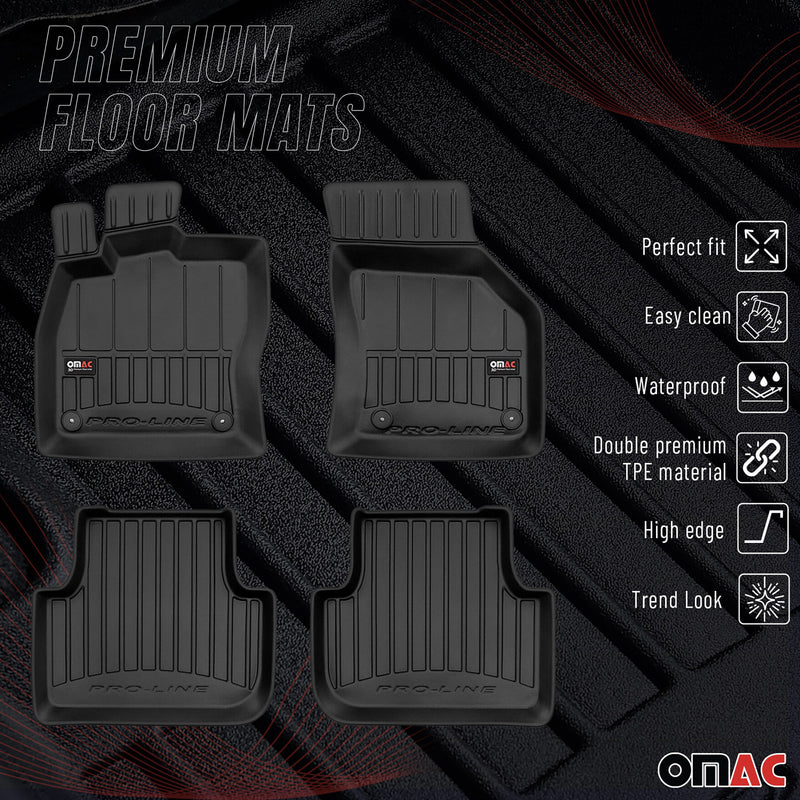 OMAC Tapis de sol pour VW Golf mk7 Variant 2013-2020 4 pièces caoutchouc