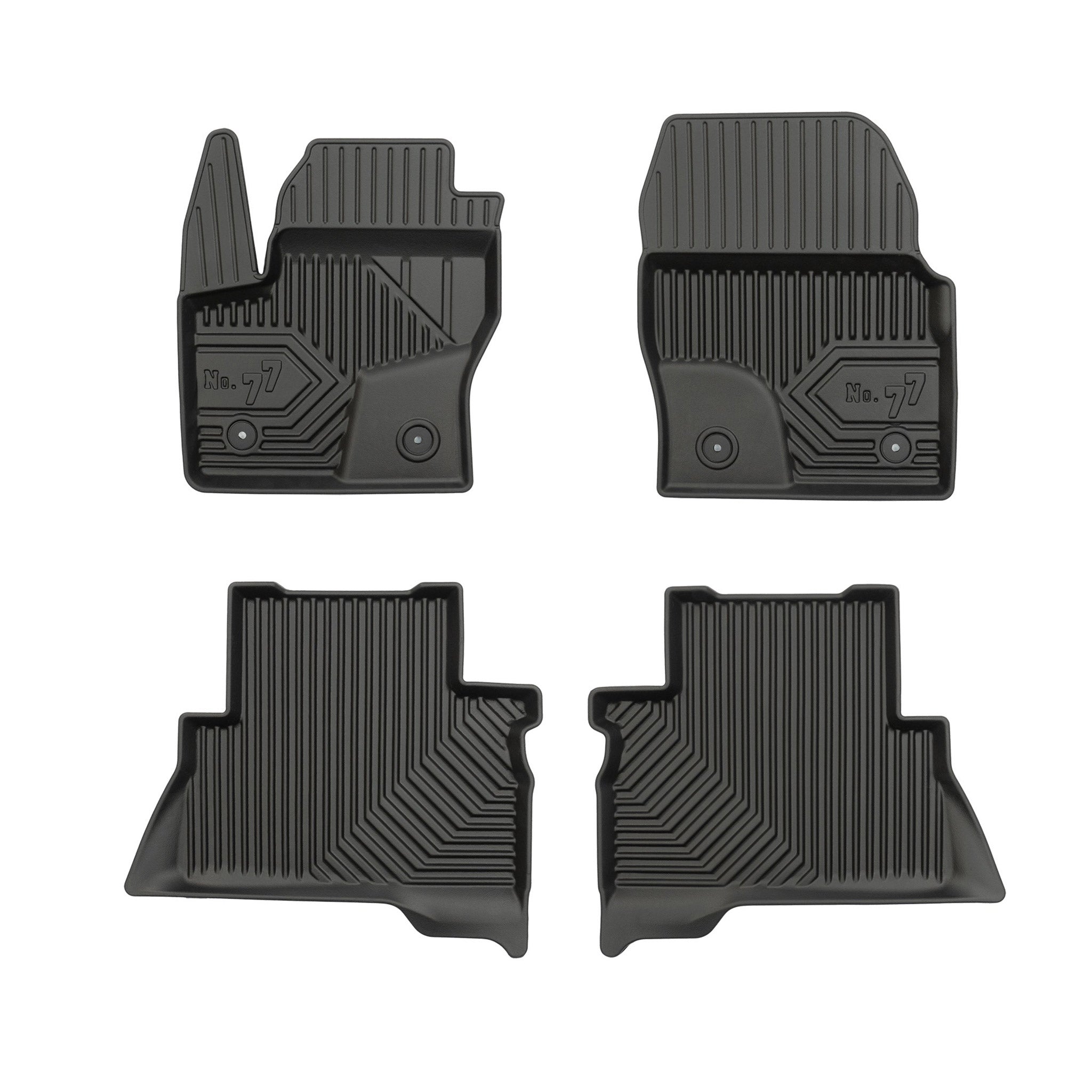 Tapis de Sol de Voiture pour Ford Kuga II 2012-2019 TPE Antidérapant Noir 4Pcs