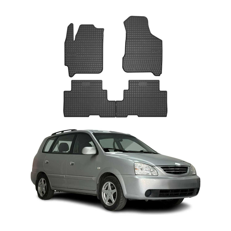 Tapis de Sol pour Kia Carens 2002-2006 Caoutchouc Noir