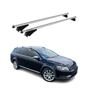 Tiger Barres de toit transversales pour VW Passat B7 Alltrack 2012-2014 Gris