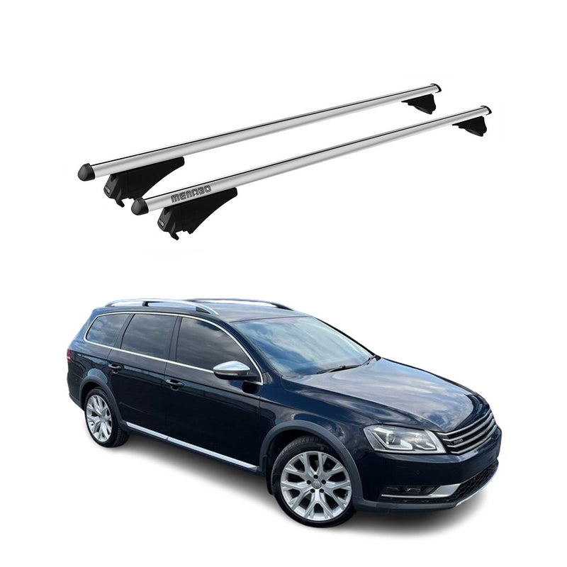 Tiger Barres de toit transversales pour VW Passat B7 Alltrack 2012-2014 Gris