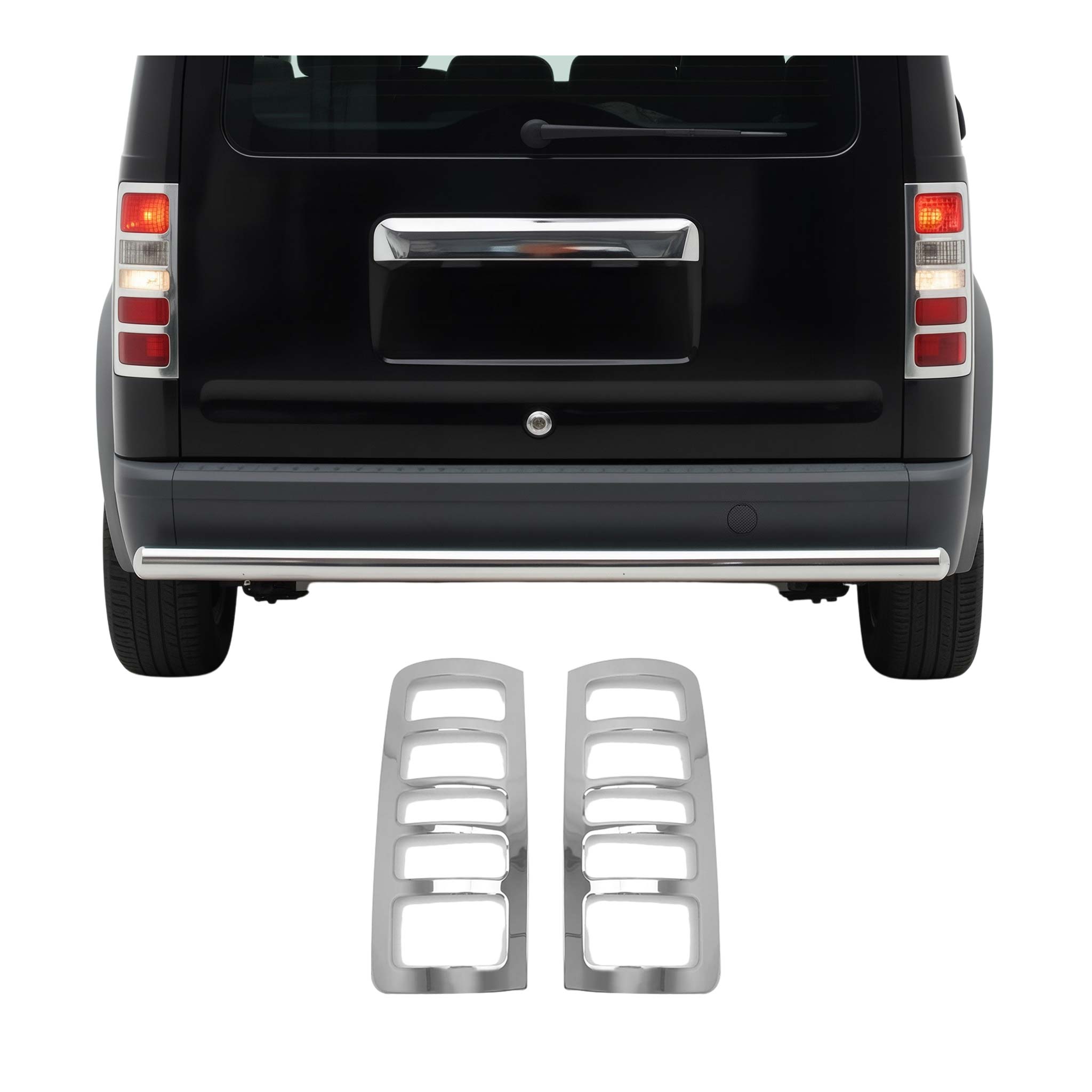 Cadre de Feu Stop Arrière pour Ford Connect 2002-2009 acier inox 2 Pcs