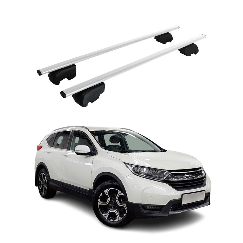Barres de toit Transversales pour Honda CR-V 2018-2023 Fer Gris ABE 2x