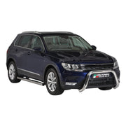 Pare-buffle Avant pour VW Tiguan Allspace 2016-2024 76 mm en Acier Gris