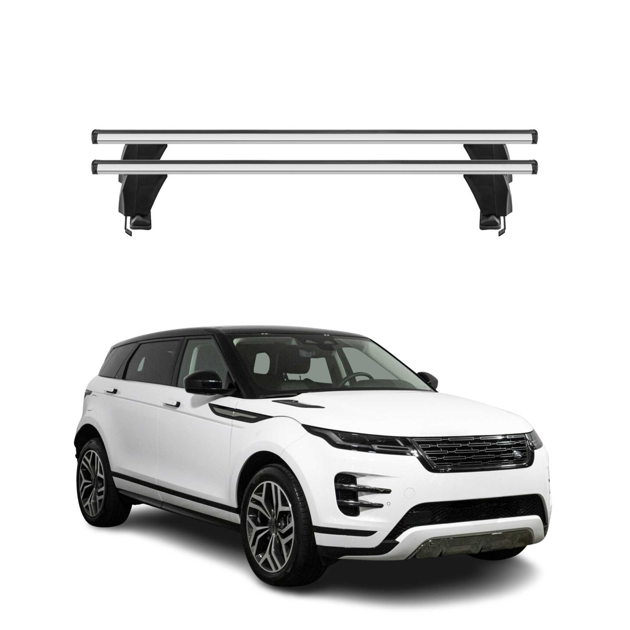 Barres de toit Transversales pour Land Rover Range Rover Evoque 2019-2026 Gris