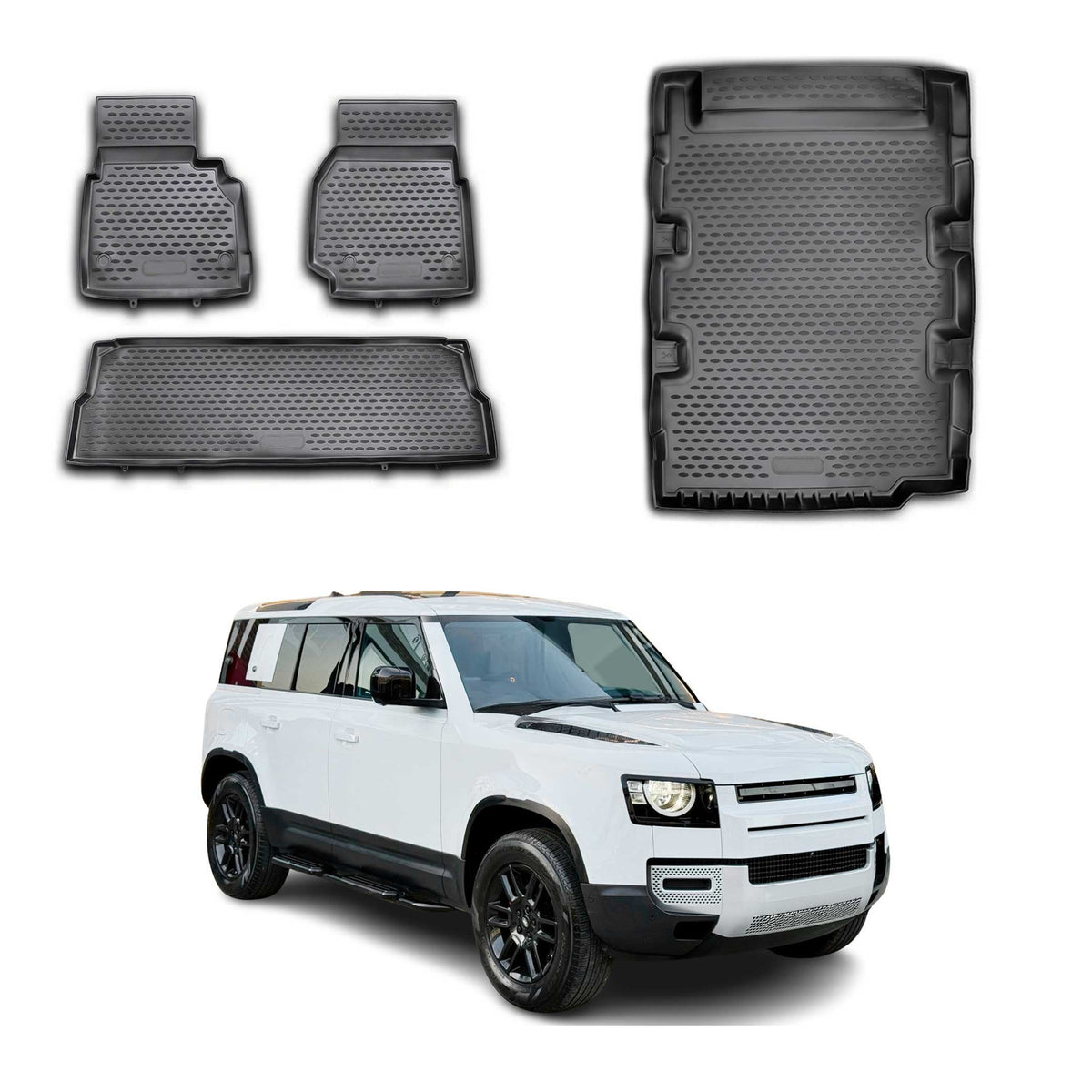 OMAC Kit Tapis de Sol et Coffre pour Land Rover Defender 110 2007-2021