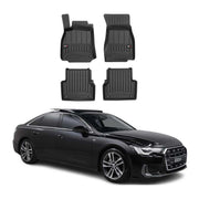 OMAC Tapis de sol caoutchouc pour Audi A6 C8 Berline Break Allroad 18-25 Premium