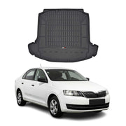 Tapis de Coffre pour Skoda Rapid Berline 2012-2019 TPE Noir 1pc