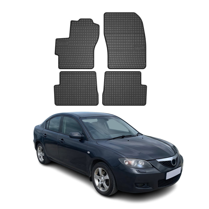 Tapis de Sol pour Mazda Mazda 3 2003-2010 Caoutchouc Noir