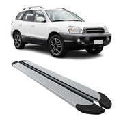 Marchepieds Latéraux pour Hyundai Santa Fe 2000-2006 Aluminium Argent 2Pcs