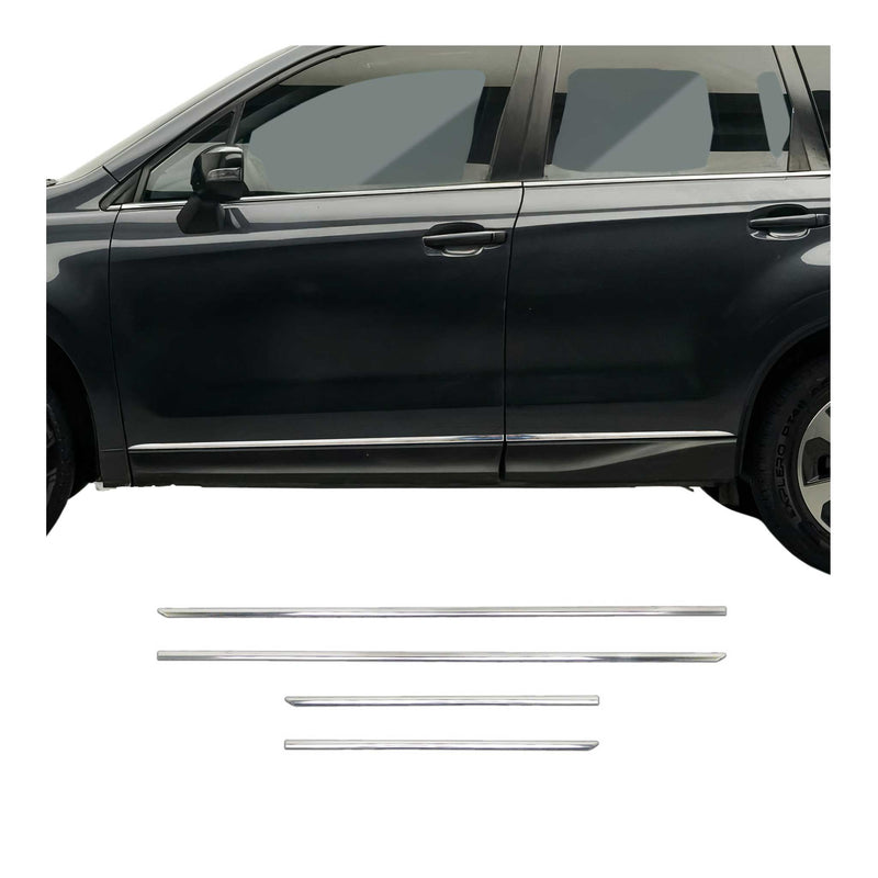Baguette protection Latérale de porte pour Subaru Forester 2013-2019 inox Chromé