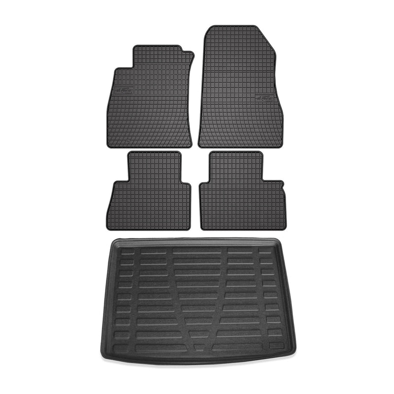 Kit Tapis de sol et coffre pour Nissan Juke 2010-2019 TPE Noir