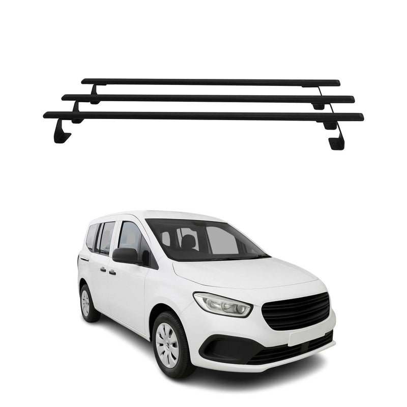 Barres de toit transversales pour Mercedes Citan 2021-2025 Acier Noir 3 pcs