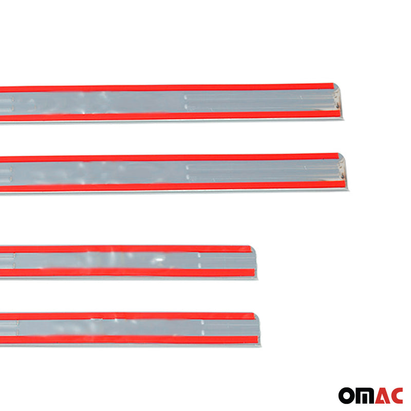 Seuils de porte pour Renault Clio III 2005-2019 en acier inox Chromé