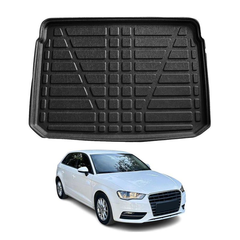 Tapis de coffre pour Audi A3 8V Sportback 2012-2020 caoutchouc TPE Noir