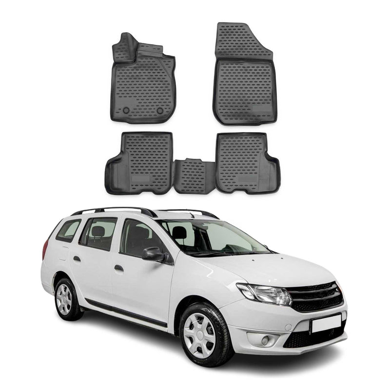 Tapis de Sol pour Dacia Logan 2013-2016 TPE Noir