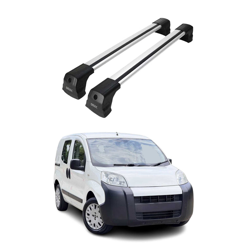 Barres de Toit Transversales pour Citroen Nemo 2008-2016 Alu Gris 2x