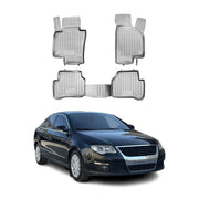 Tapis de sol pour VW Passat B6 2005-2011 en caoutchouc TPE 3D Gris 4Pcs