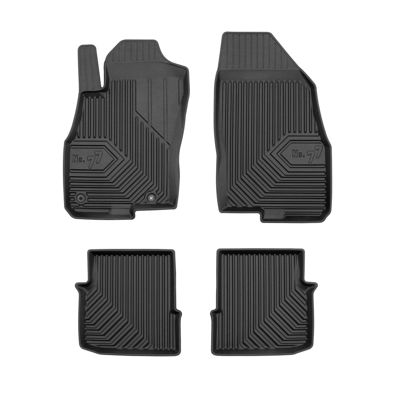 Tapis de Sol de Voiture pour Fiat Punto EVO 2009-2012 3Portes TPE Noir 4Pcs