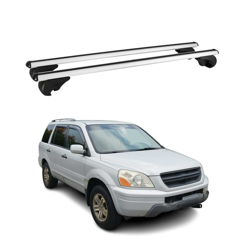 Barres de toit Transversales pour Honda Pilot 2002-2015 Aluminium Argent