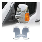 Coques de Rétroviseurs pour Ford Transit 2015-2026 en ABS Argent Chromé 2Pcs